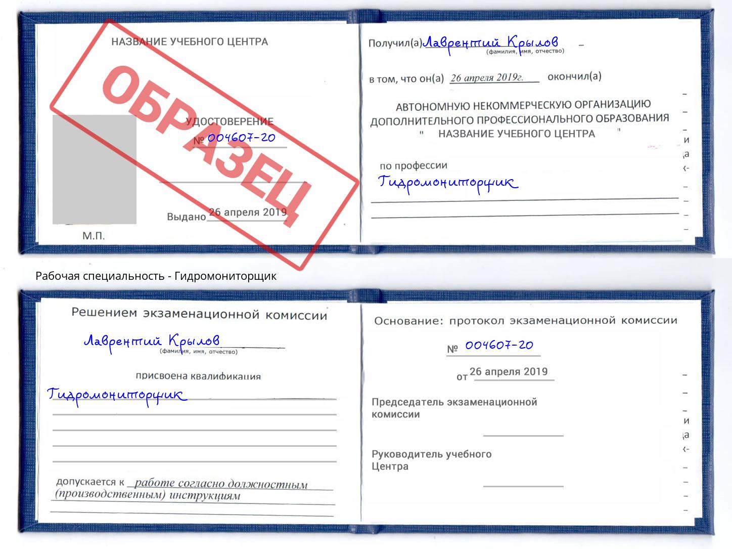 Гидромониторщик Щёкино