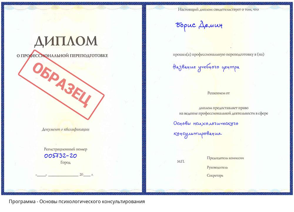 Основы психологического консультирования Щёкино